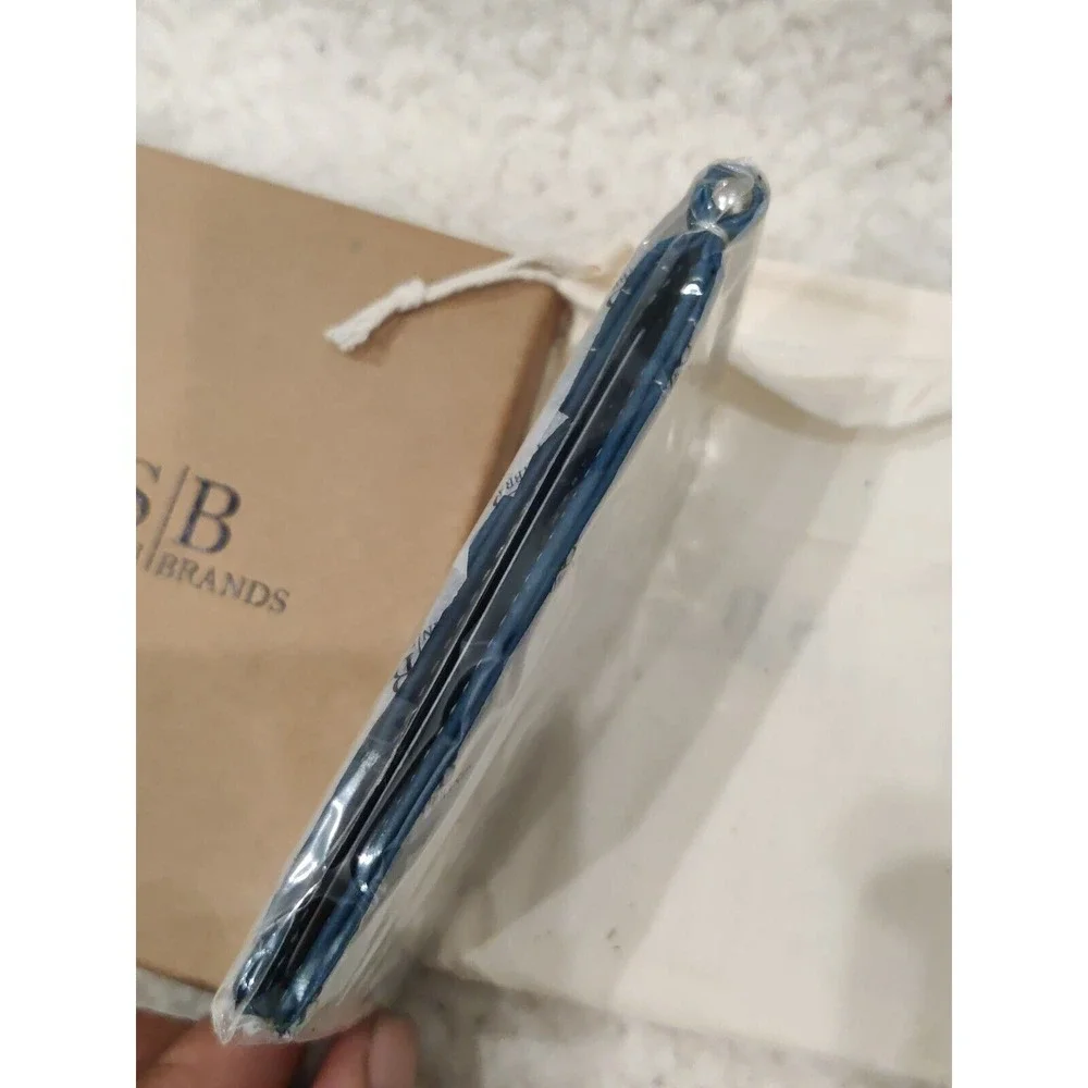 SERMAN BRANDS RFID Blocking Slim Bifold Genuine‎ Leather Minimalist Front Pocket